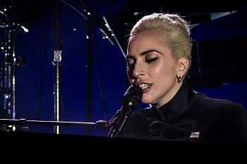 La chanteuse Lady Gaga en concert